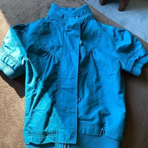Wet Seal Short Sleeve Zip Up, Size XS